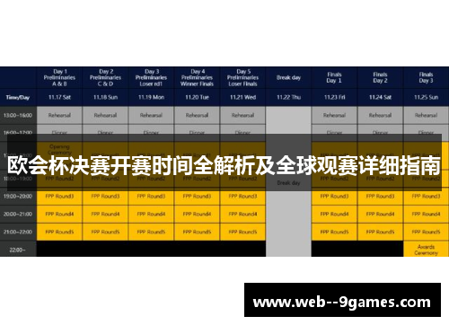 欧会杯决赛开赛时间全解析及全球观赛详细指南